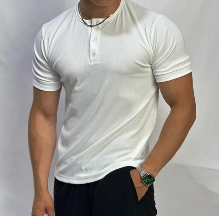 Short sleeves Henley shirt