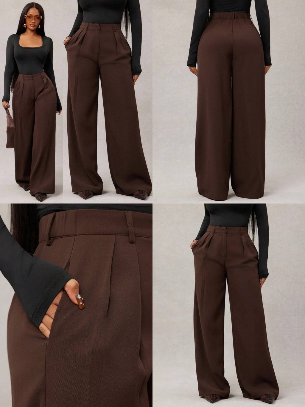 Pantalon Carla – Taille Haute • Coupe Large Confort