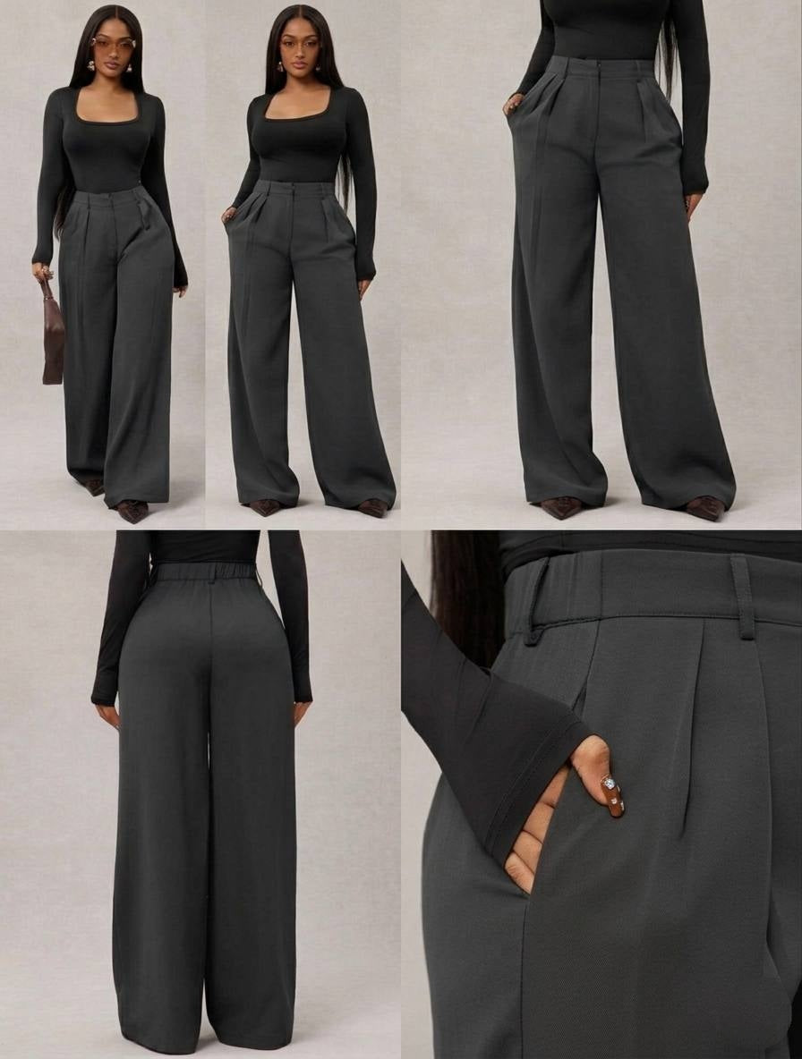 Pantalon Carla – Taille Haute • Coupe Large Confort