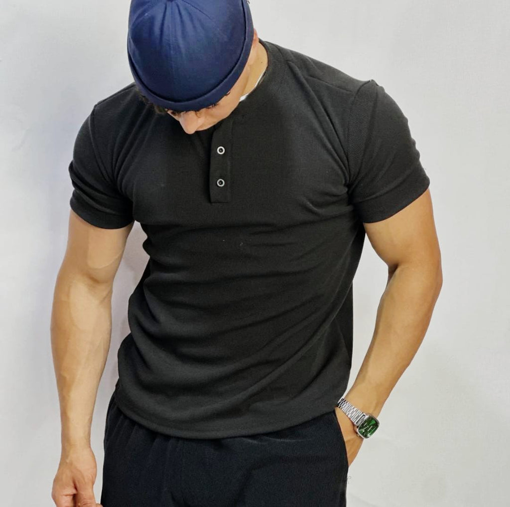 Short sleeves Henley shirt