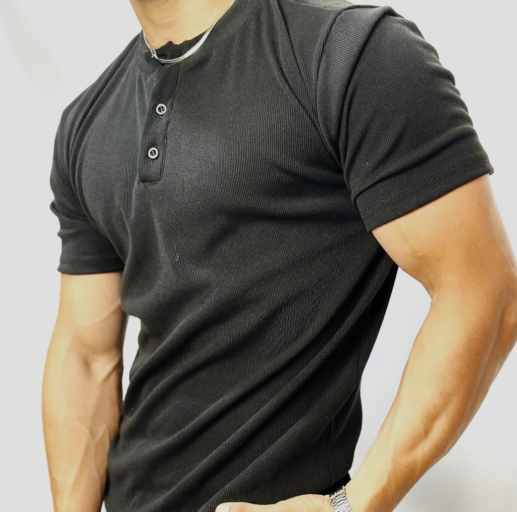 Short sleeves Henley shirt