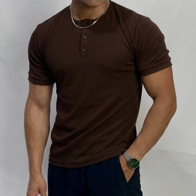 Short sleeves Henley shirt